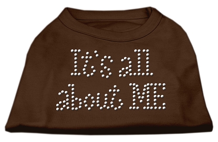 It's All About Me Rhinestone Shirts Brown XL